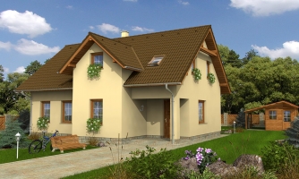 House project with a gable roof.